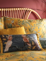 furn. Mustard Yellow Mazari Exotic Jungle Reversible Duvet Cover And Pillowcase Set - Image 2 of 3