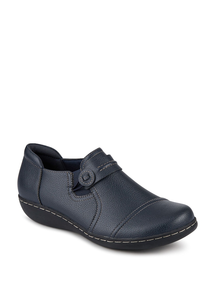 Pavers Blue Smart Elasticated Slip-On Shoes - Image 2 of 5