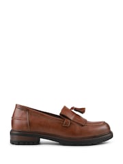 Pavers Brown Wide Fit Tassel Moccasins - Image 1 of 5