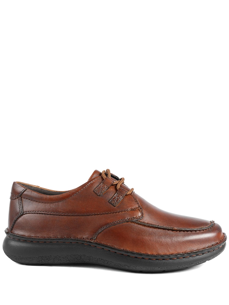 kayumanggi - Pavers Wide Fit Leather Casual Lace Up Shoes - Larawan 2 ng 6 kayumanggi - Pavers Wide Fit Leather Casual Lace Up Shoes - Larawan 2 ng 6