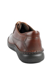 kayumanggi - Pavers Wide Fit Leather Casual Lace Up Shoes - Larawan 4 ng 6