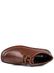 kayumanggi - Pavers Wide Fit Leather Casual Lace Up Shoes - Larawan 5 ng 6