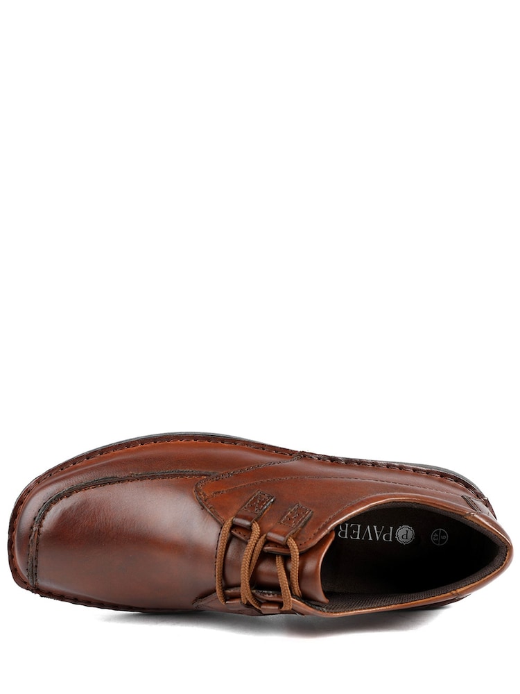 Buy Pavers Brown Wide Fit Leather Casual Lace Up Shoes from Next USA