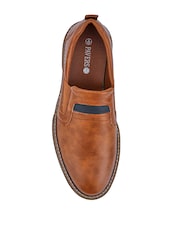 Marrón tostado - Pavers Wide Fit Elasticated Slip-On Shoes - Imagen 5 de 6