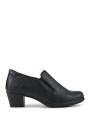 Pavers Black Wide Fit Cone Heel Shoes - Image 3 of 5