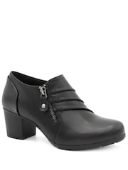 Pavers Black Zip Fasten Block Heel Ankle Boots - Image 3 of 6
