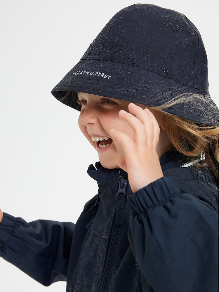 Polarn O. Pyret Blue Waterproof Shell Rainhat - Image 2 of 3