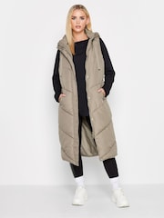 PixieGirl Petite Brown Chevron Padded Gilet - Image 1 of 3