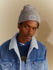 Levi's® Ecru Backpatch Wool Beanie - Image 1 of 4