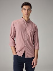 Pink Soft Touch Long Sleeve 100% Cotton Oxford Shirt - Image 1 of 8