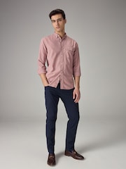 Pink Soft Touch Long Sleeve 100% Cotton Oxford Shirt - Image 2 of 8
