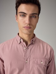 Pink Soft Touch Long Sleeve 100% Cotton Oxford Shirt - Image 4 of 8