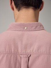 Pink Soft Touch Long Sleeve 100% Cotton Oxford Shirt - Image 5 of 8