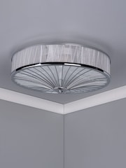 Dar Lighting Silver Oslo 3 Light Flush Fitting Ceiling Light - Image 2 of 2