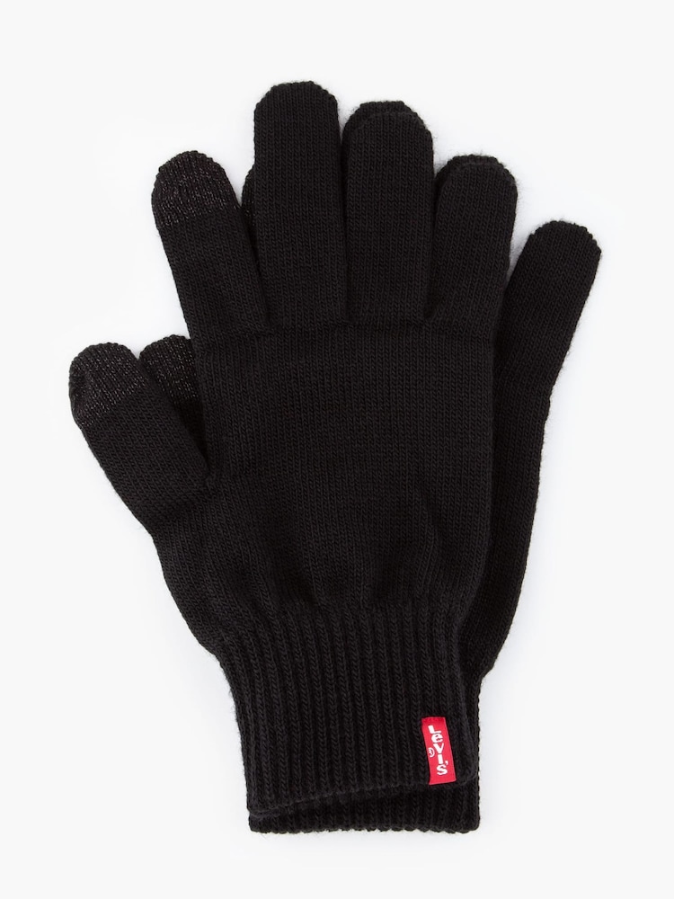 Levi's® Black Ben Touchscreen Gloves - Image 2 of 2 Levi's® Black Ben Touchscreen Gloves - Image 2 of 2