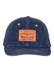 Levi's® Dark Blue Relaxed Dad Heritage 100% Cotton Cap - Image 6 of 6