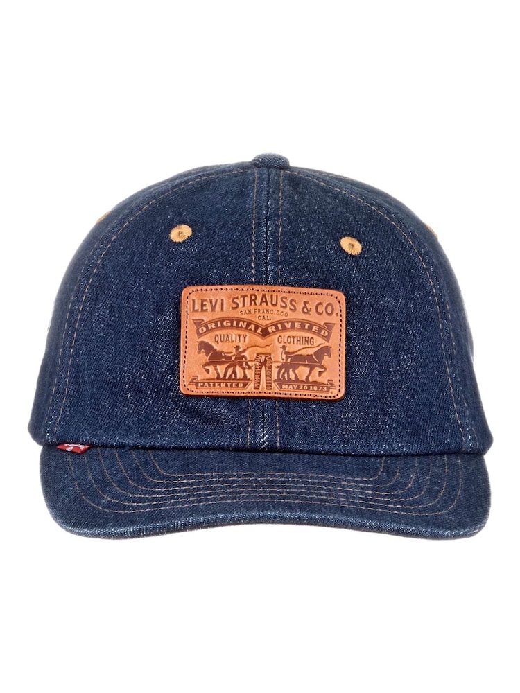 Levi's® Dark Blue Relaxed Dad Heritage 100% Cotton Cap - Image 6 of 6