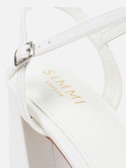 Simmi London White Naya Diamante Block Heeled Sandals - Image 3 of 4