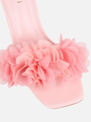 Simmi London Pink Kaz Petal Detail Mules - Image 4 of 4