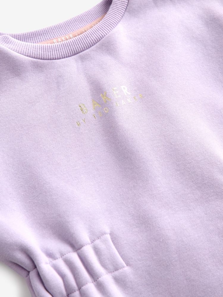 Flieder-Violett - Baker By Ted Baker Sweatkleid mit Logo hinten - Bild 10 von 10 Flieder-Violett - Baker By Ted Baker Sweatkleid mit Logo hinten - Bild 10 von 10