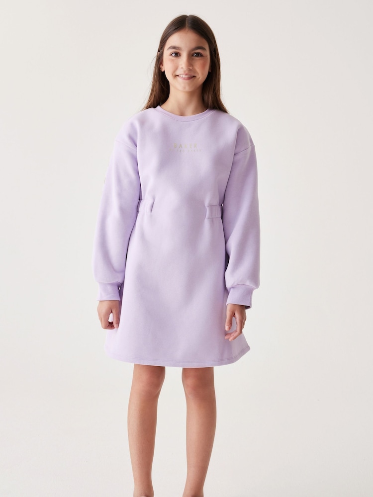Flieder-Violett - Baker By Ted Baker Sweatkleid mit Logo hinten - Bild 2 von 10 Flieder-Violett - Baker By Ted Baker Sweatkleid mit Logo hinten - Bild 2 von 10