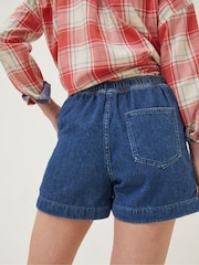 FatFace Blue Ashby Pull-On Denim Shorts - Image 2 of 4