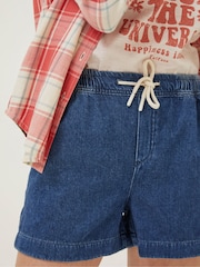 FatFace Blue Ashby Pull-On Denim Shorts - Image 3 of 4