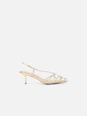 Simmi London Gold Nadia Caged Court Shoes - Image 2 of 4