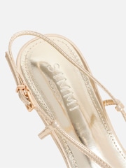Simmi London Gold Nadia Caged Court Shoes - Image 3 of 4