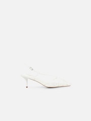 Simmi London White Nadia Caged Court Shoes - Image 2 of 4