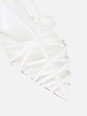 Simmi London White Nadia Caged Court Shoes - Image 4 of 4