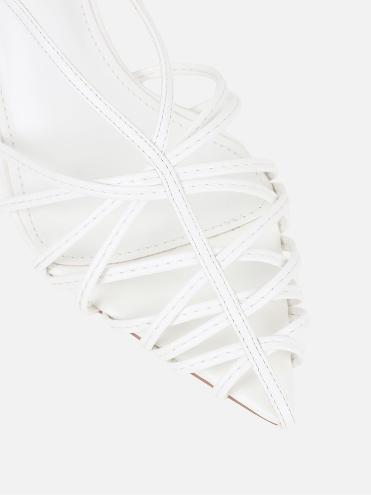 Simmi London White Nadia Caged Court Shoes - Image 4 of 4 Simmi London White Nadia Caged Court Shoes - Image 4 of 4