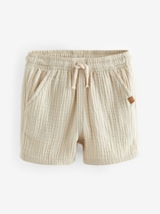 Светло-бежевый кремовый - Soft Textured Shorts (3mths-7yrs) - Изображение 3 из 5