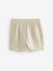 Светло-бежевый кремовый - Soft Textured Shorts (3mths-7yrs) - Изображение 4 из 5