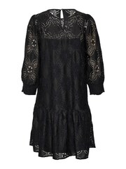 Kaffe Raula Lace 3/4 Sleeve Short Black Dress - Image 5 of 6
