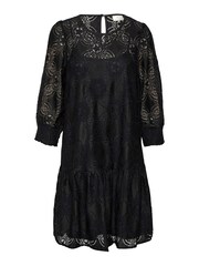 Kaffe Raula Lace 3/4 Sleeve Short Black Dress - Image 6 of 6