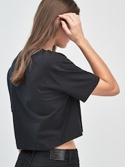 Nike Black Essential Futura Cropped T-Shirt - Image 2 of 5