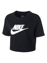 Nike Black Essential Futura Cropped T-Shirt - Image 4 of 5