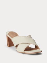 Lauren Ralph Lauren Freddi Tumbled Leather Sandals - Image 1 of 5