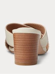 Lauren Ralph Lauren Freddi Tumbled Leather Sandals - Image 4 of 5