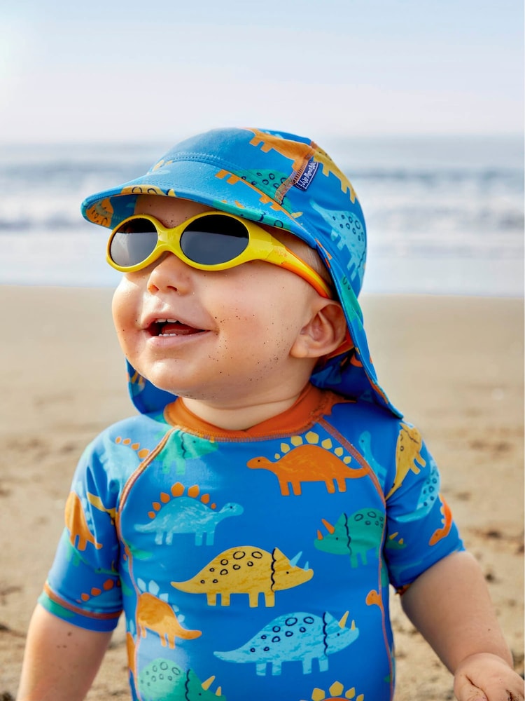 JoJo Maman Bébé Blue Dinosaur UPF 50 1-Piece Sun Protection Suit - Image 2 of 5
