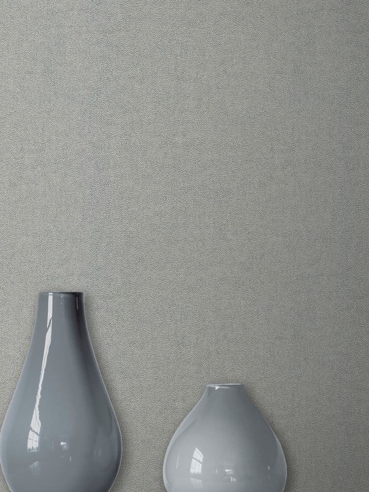 Fine Décor Mid Grey Milano 8 Plain Wallpaper - Image 2 of 3