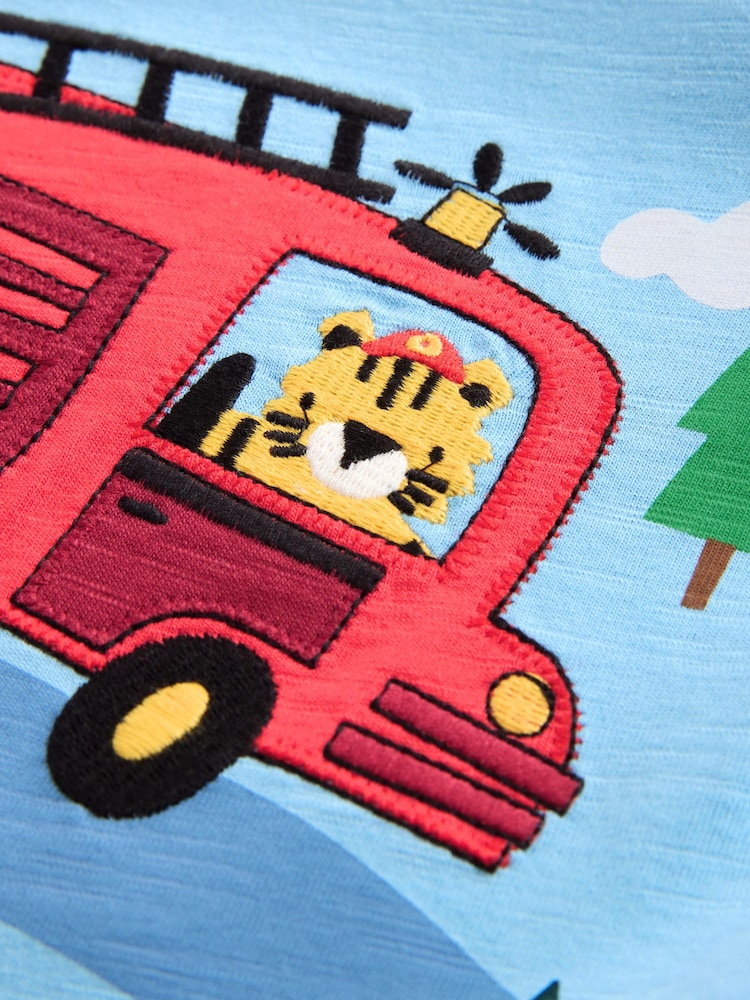 Camión de bomberos azul - Camiseta de manga larga con estampado de vehículos (3 meses - 7 años) - Imagen 4 de 4 Camión de bomberos azul - Camiseta de manga larga con estampado de vehículos (3 meses - 7 años) - Imagen 4 de 4