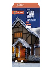 Premier Decorations Ltd White Brite 480 LED Clusters With Timer Christmas Lights - Image 3 of 4