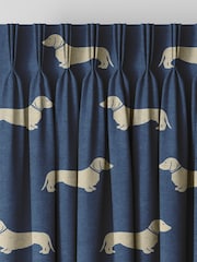 Emily Bond Indigo Blue Peggy Made to Measure Curtains - Image 5 of 9