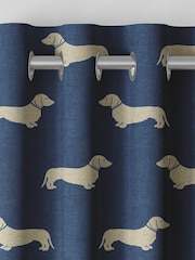Emily Bond Indigo Blue Peggy Made to Measure Curtains - Image 7 of 9