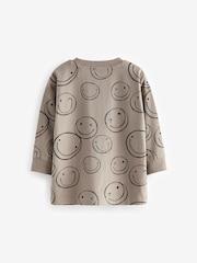 Neutrale Farbe - Langarmshirt mit durchgehendem Print aus 100 % Baumwolle (3M.–7J.) - Bild 5 von 6