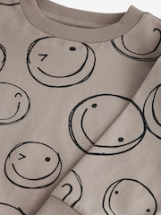 Neutrale Farbe - Langarmshirt mit durchgehendem Print aus 100 % Baumwolle (3M.–7J.) - Bild 6 von 6