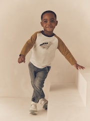 Ochre/Cream Dinosaur Long Sleeve Character T-Shirt (3mths-7yrs) - Image 2 of 10