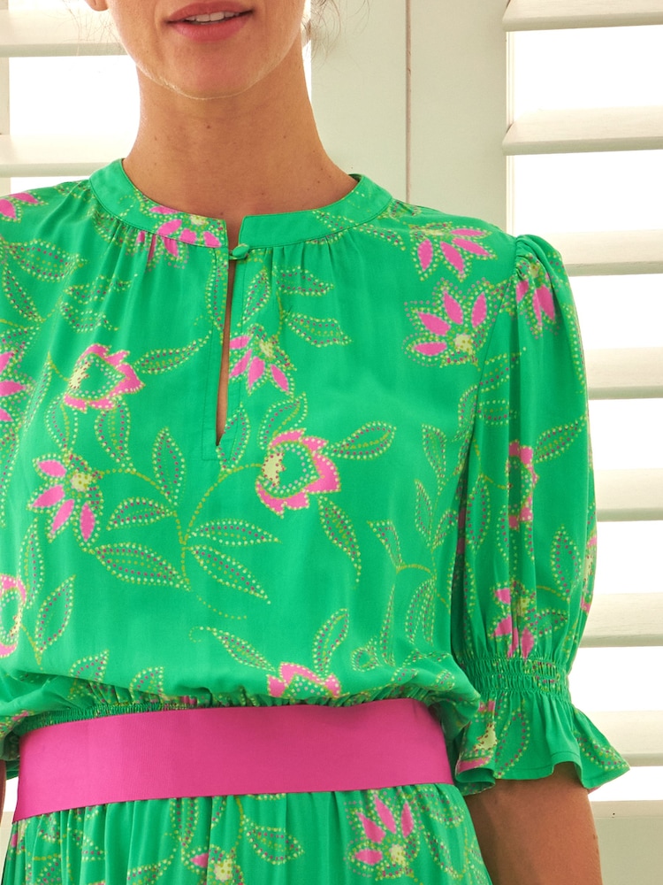 Aspiga Green Melanie EcoVero™ Dress - Image 4 of 4